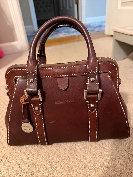 Dooney & Bourke Handbags - Dooney & Bourke Chocolate Brown Leather  Satchel